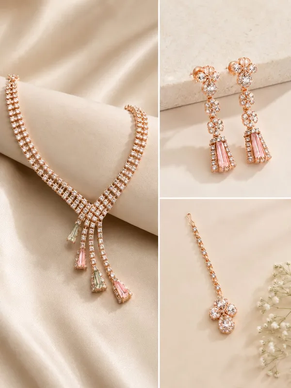 Rose_Gold_Crystal_Bridal_Jewellery_Set_For_Women