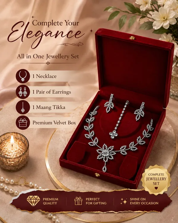 Silver_Tone_Crystal_Bridal_Jewellery_Set_For_Women