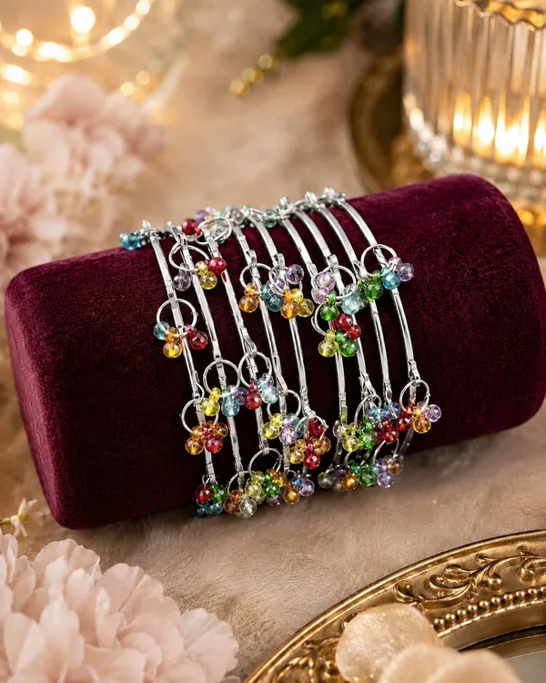 Silver_Tone_Multicolour_Beaded_Bangles_Set_For_Women