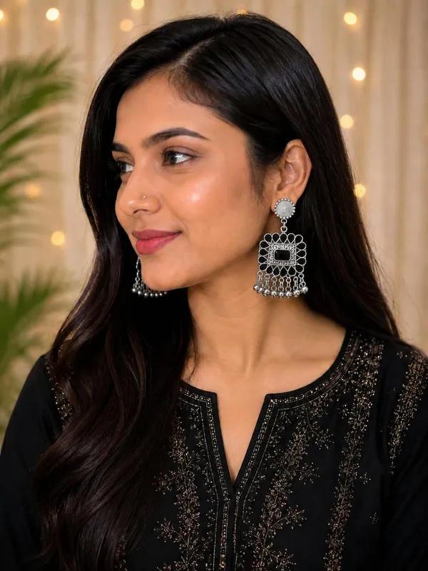 Silver_Oxidised_Black_Statement_Earrings_For_Women