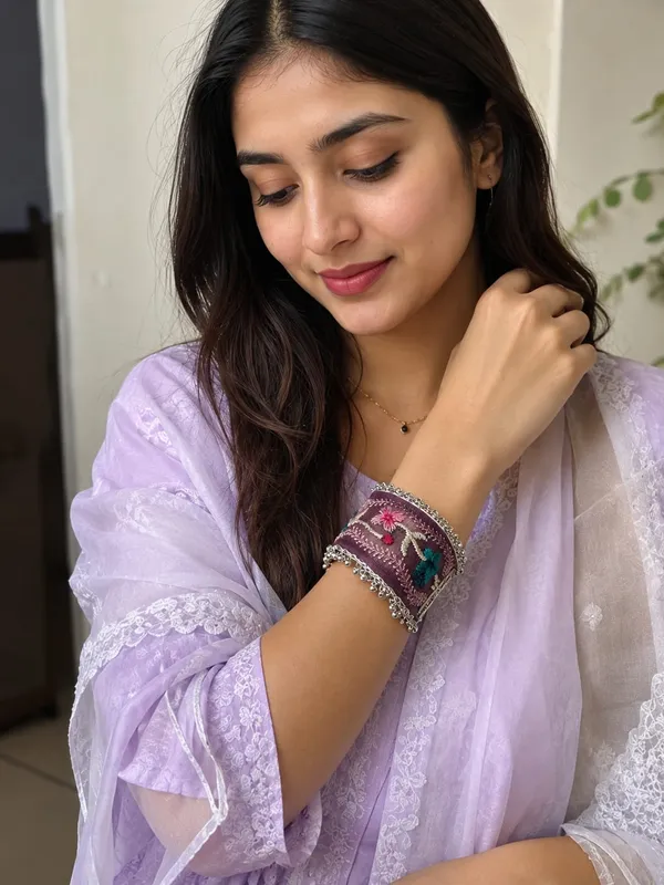 Purple_Embroidered_Fabric_Cuff_Bracelet_For_Women