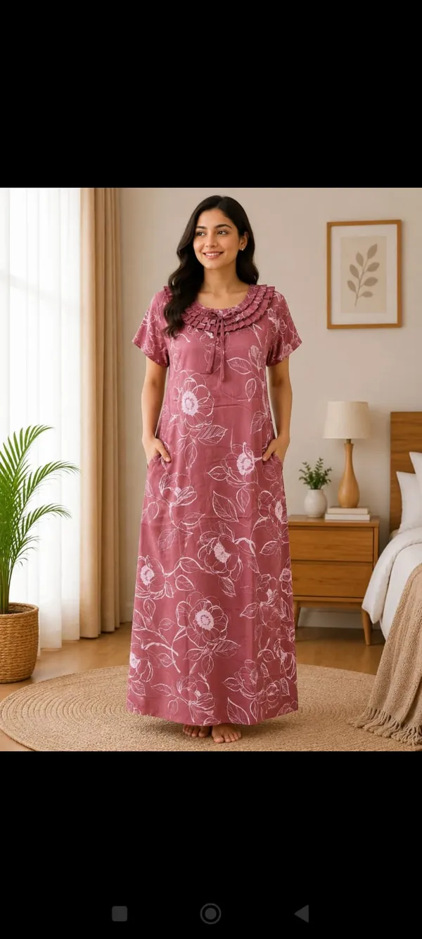 Mauve_Cotton_Satin_Floral_Print_Relaxed_Fit_Nighty_For_Women