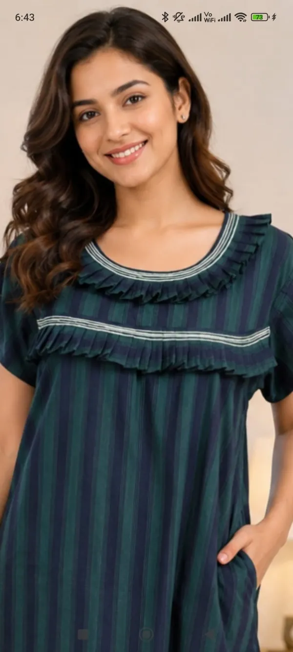 Green_Cotton_Striped_Relaxed_Fit_Nighty_For_Women
