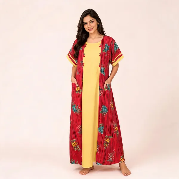 Red_Cotton_Floral_Printed_Relaxed_Fit_Nighty_For_Women