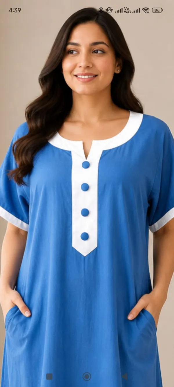 Blue_Cotton_Satin_Contrast_Trim_Loose_Fit_Nighty_For_Women