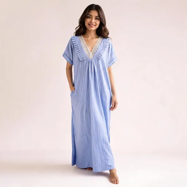 Blue_Cotton_Rayon_Striped_Relaxed_Fit_Nighty_For_Women