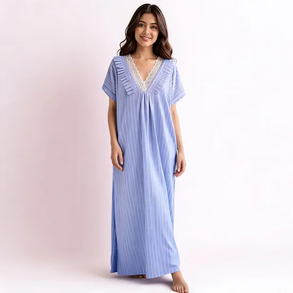 Blue_Cotton_Rayon_Striped_Relaxed_Fit_Nighty_For_Women