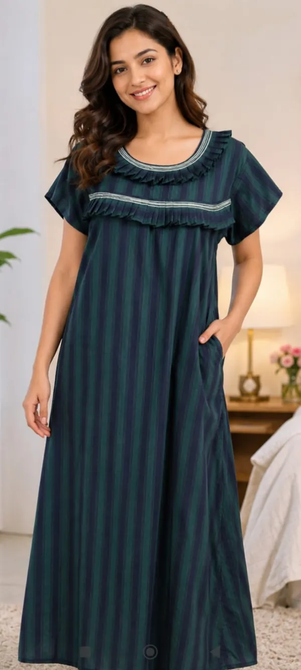 Green_Cotton_Striped_Relaxed_Fit_Nighty_For_Women