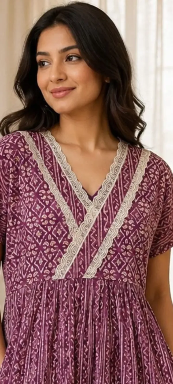 Purple_Cotton_Jaipuri_Flared_Anarkali_Nighty_For_Women