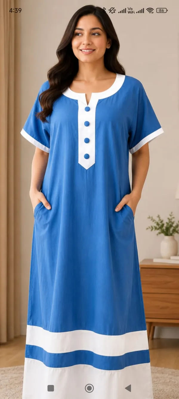Blue_Cotton_Satin_Contrast_Trim_Loose_Fit_Nighty_For_Women