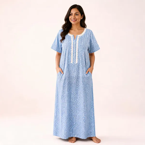 Blue_Cotton_Printed_Relaxed_Fit_Nighty_For_Women