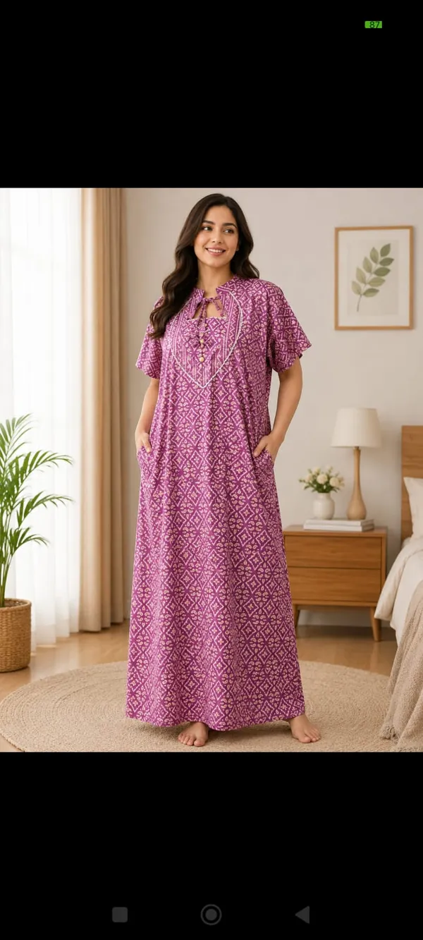 Purple_Pure_Cotton_Jaipuri_Printed_Relaxed_Fit_Nighty_For_Women