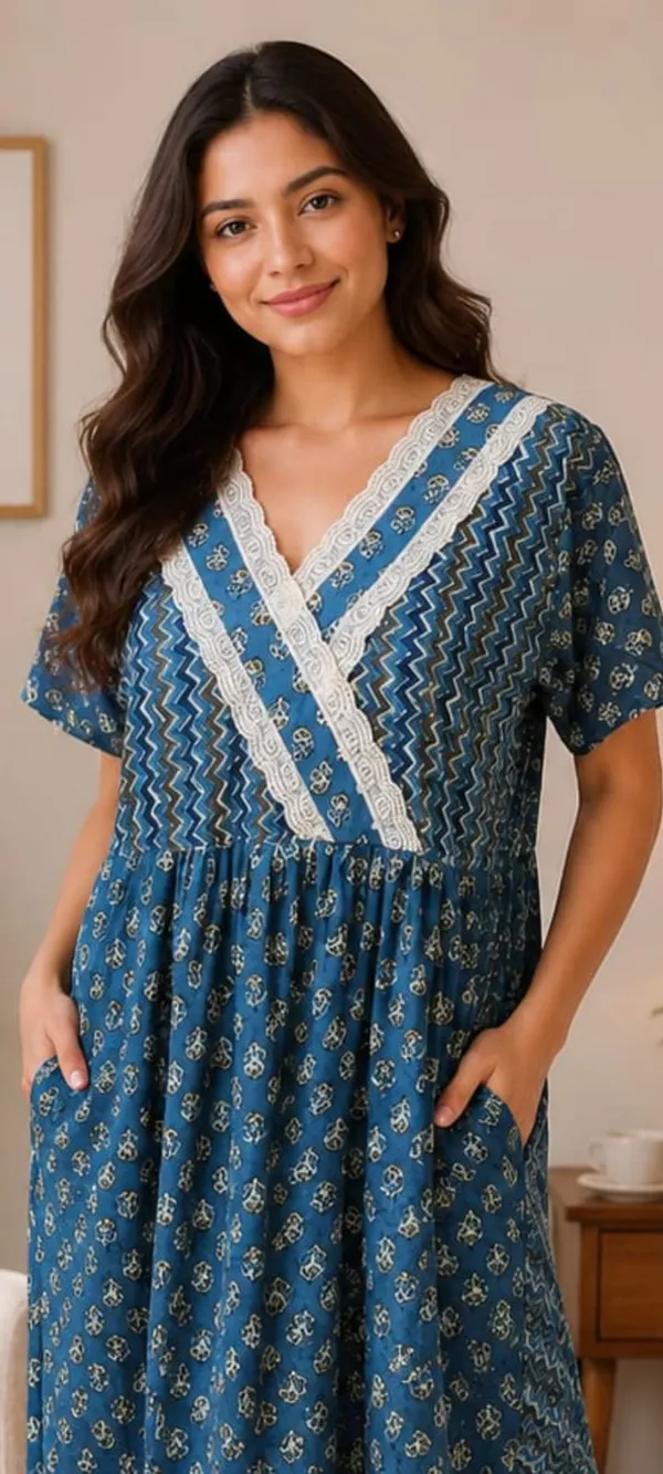 Blue_Pure_Cotton_Jaipuri_Printed_Relaxed_Fit_Maxi_Nighty_For_Women
