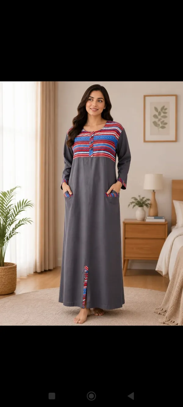 Grey_Cotton_Satin_Printed_Relaxed_Fit_Full_Length_Nighty_For_Women