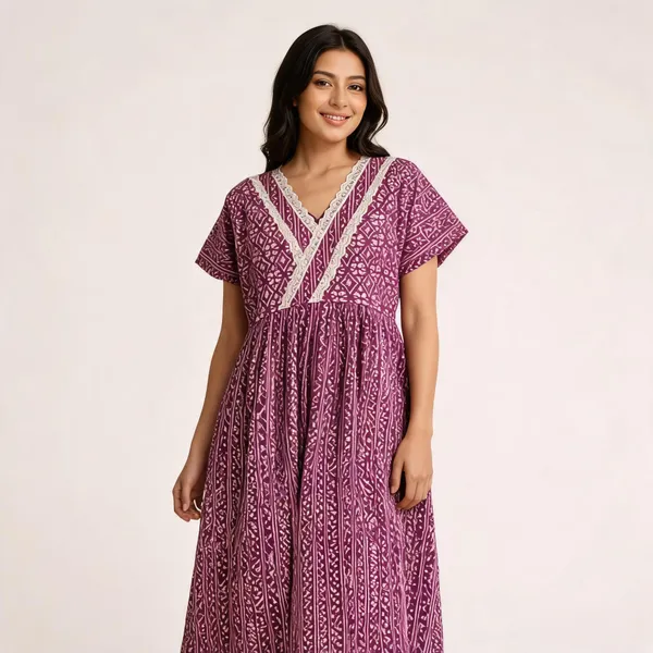 Purple_Cotton_Jaipuri_Flared_Anarkali_Nighty_For_Women