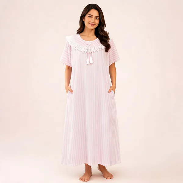Pink_Lurex_Striped_Relaxed_Fit_Nighty_For_Women