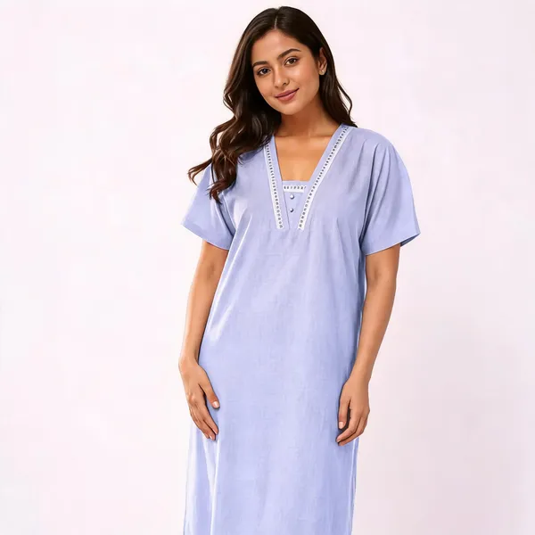 Lavender_Cotton_Embroidered_Straight_Fit_Nighty_For_Women