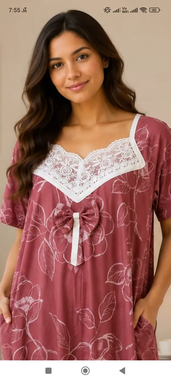 Maroon_Cotton_Satin_Floral_Relaxed_Fit_Nighty_For_Women