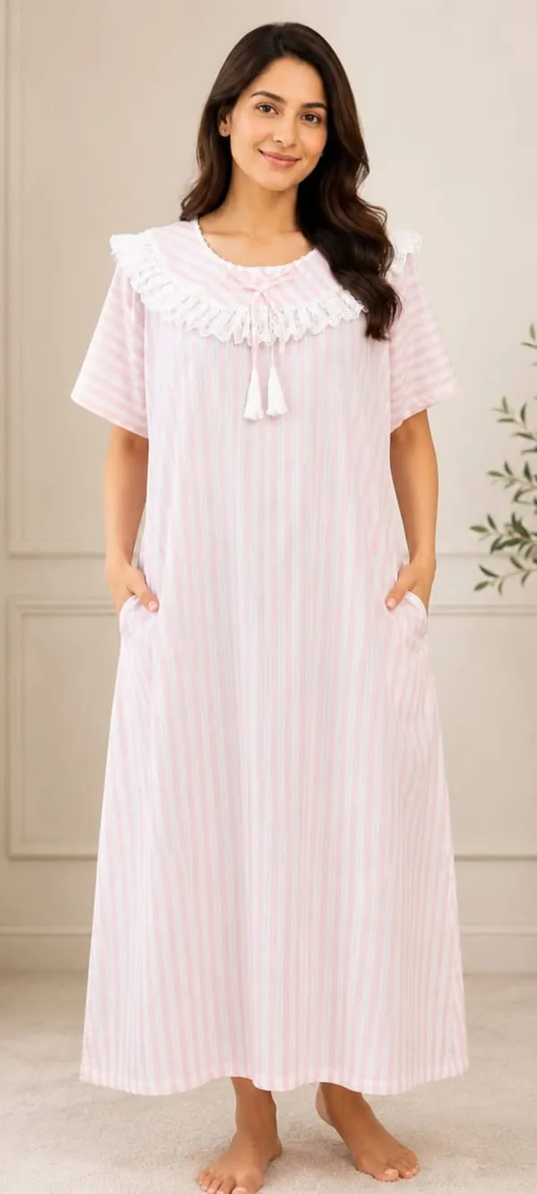 Pink_Lurex_Striped_Relaxed_Fit_Nighty_For_Women