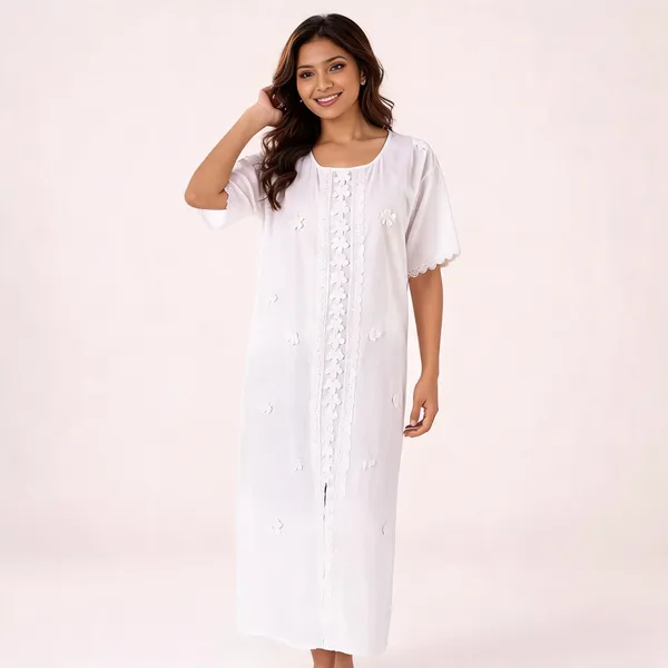 White_Cotton_Satin_Embroidered_Relaxed_Fit_Nighty_For_Women
