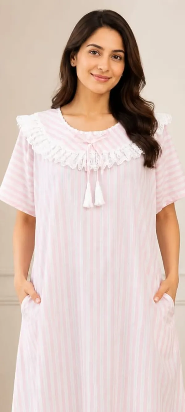 Pink_Lurex_Striped_Relaxed_Fit_Nighty_For_Women