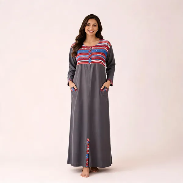 Grey_Cotton_Satin_Printed_Relaxed_Fit_Full_Length_Nighty_For_Women