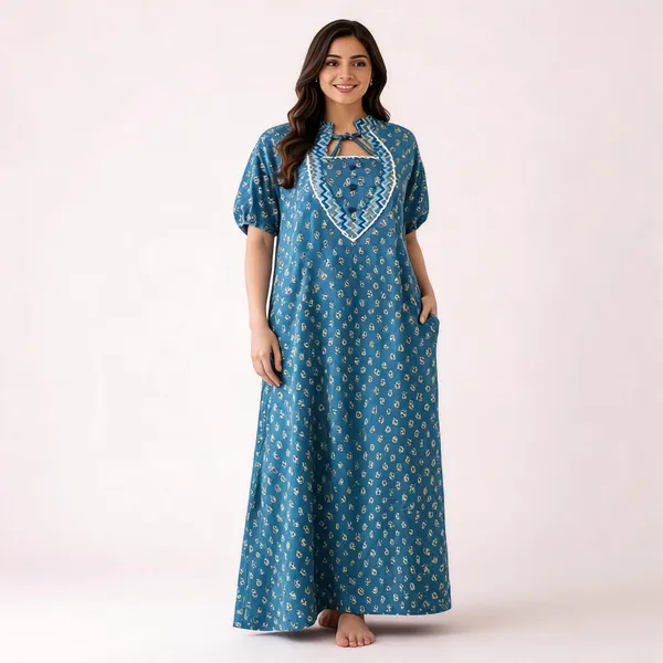 Blue_Cotton_Jaipuri_Printed_Relaxed_Fit_Nighty_For_Women