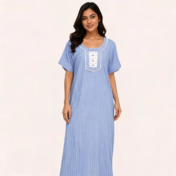 Blue_Cotton_Rayon_Striped_Relaxed_Fit_Nighty_For_Women