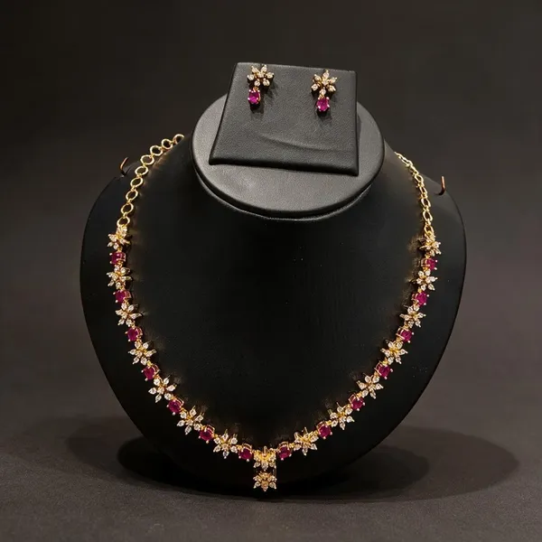 Golden_Brass_Star_Design_Ad_Ruby_Necklace_Set_For_Women