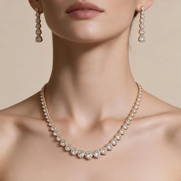 Golden_Brass_Cz_Solitaire_Necklace_Set_For_Women