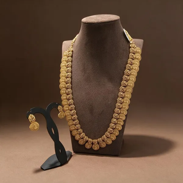 Golden_Brass_Antique_Lakshmi_Kaasu_Haram_Set_For_Women