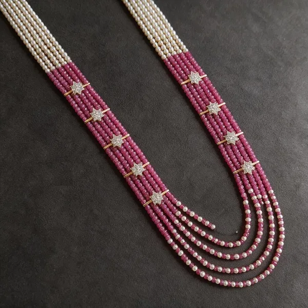 Dark_Pink_Brass_Ad_Beads_5-Line_Mala_For_Women