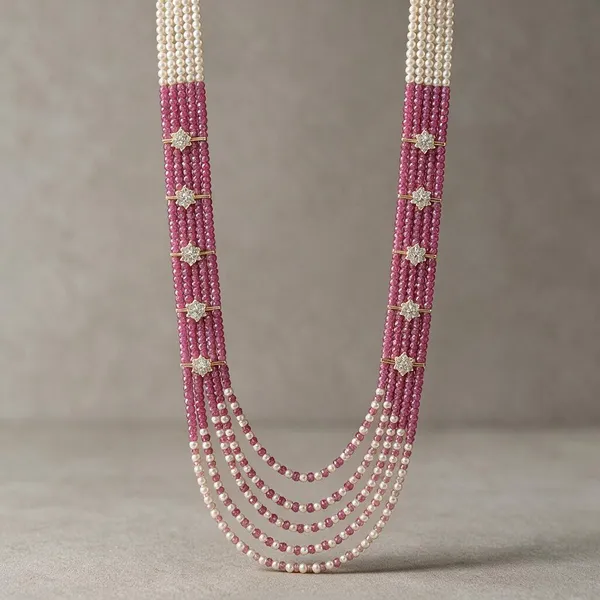 Dark_Pink_Brass_Ad_Beads_5-Line_Mala_For_Women