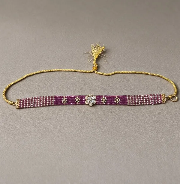 Dark_Pink_Brass_Ad_Beads_Choker_For_Women