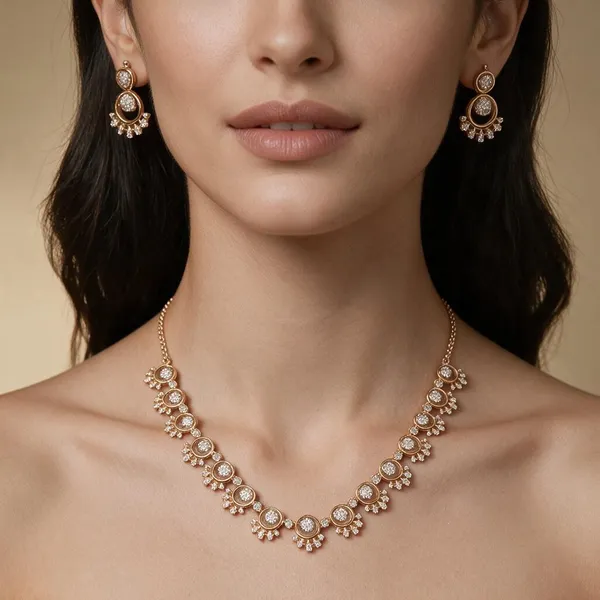Golden_Brass_Cz_Necklace_Set_For_Women