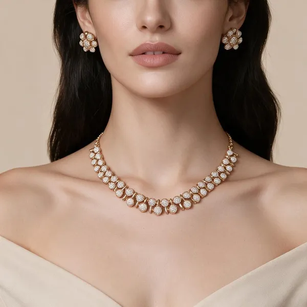 Golden_Brass_Cz_Contemporary_Necklace_Set_For_Women