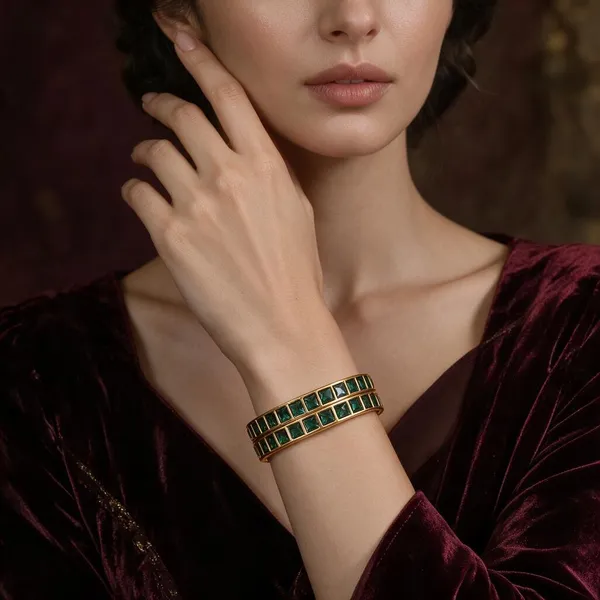 Green_Stone_Square_Brass_Bangles_For_Women