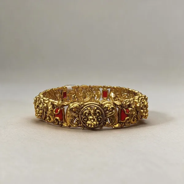 Golden_Brass_Antique_Coral_Lakshmi_Bangles_For_Women