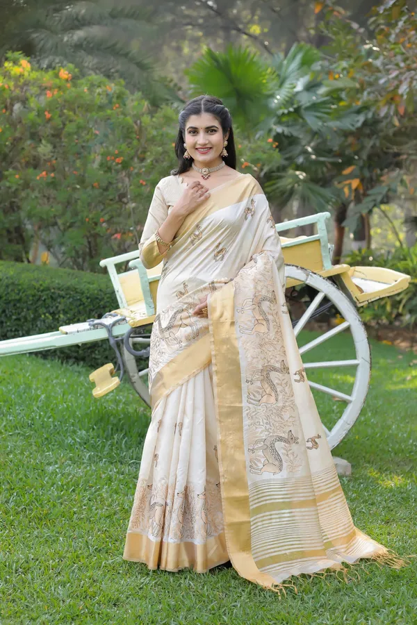 Off_White_Assam_Silk_Woven_Animal_Motif_Saree_For_Women