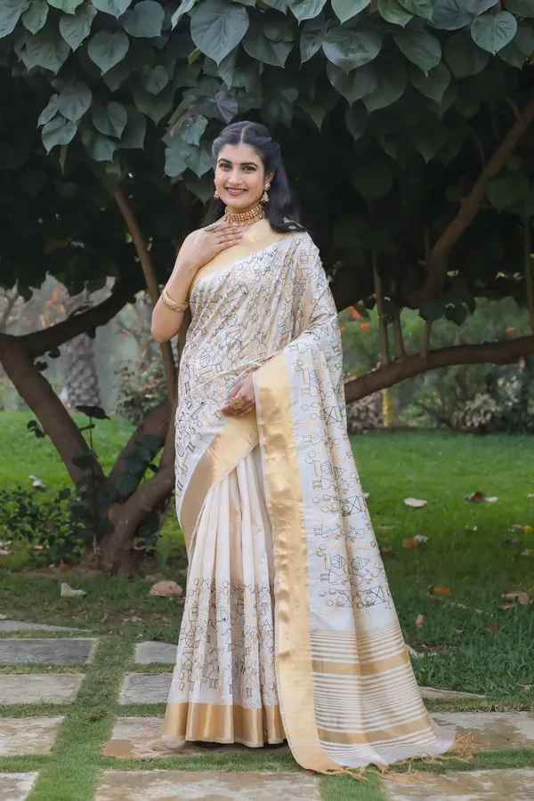 Off_White_Assam_Silk_Tribal_Woven_Design_Saree_For_Women