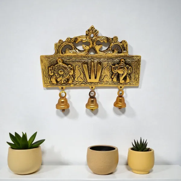 Aluminium_Traditional_Vishnu_Chakra_Wall_Hanging_Bells