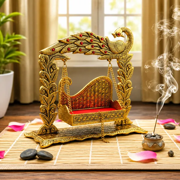 Gold_Tone_Metal_Peacock_Decorative_Swing_Showpiece