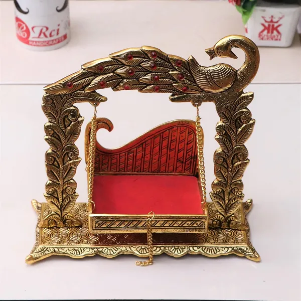 Gold_Tone_Metal_Peacock_Decorative_Swing_Showpiece