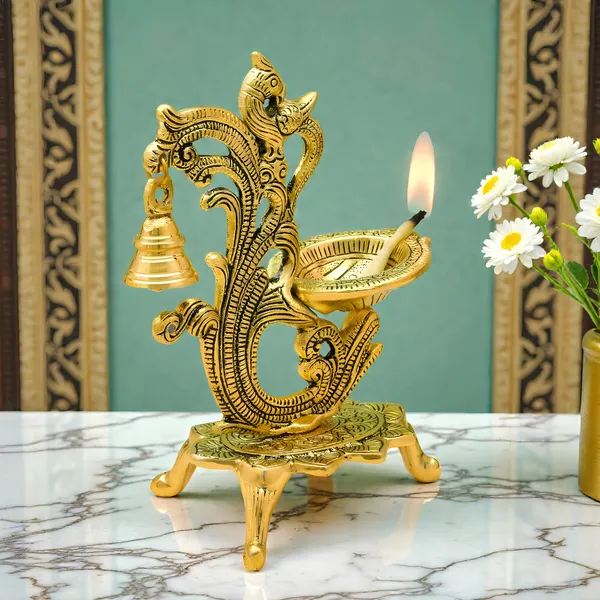 Aluminium_Traditional_Peacock_Design_Diya_Oil_Lamp