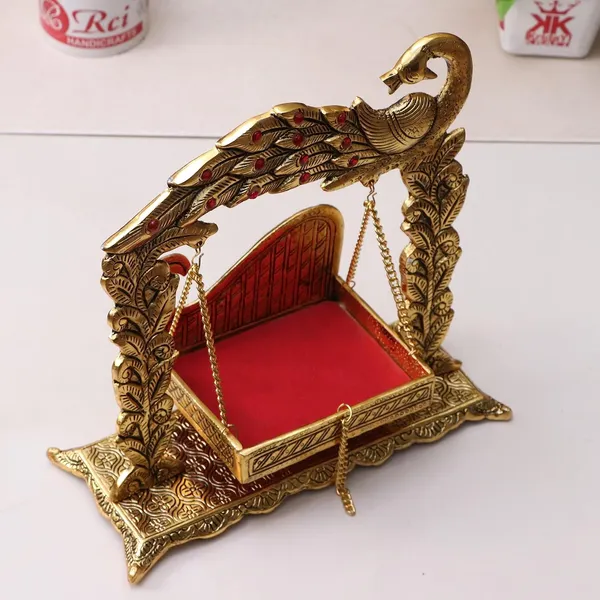 Gold_Tone_Metal_Peacock_Decorative_Swing_Showpiece