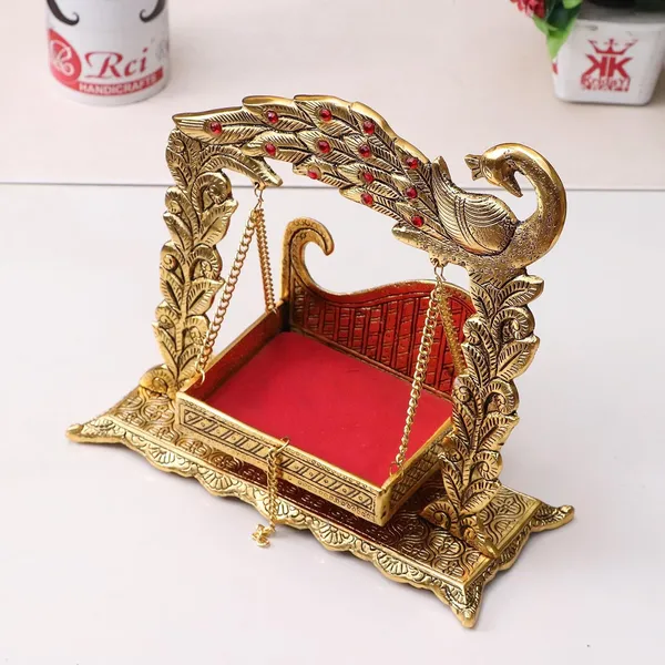 Gold_Tone_Metal_Peacock_Decorative_Swing_Showpiece