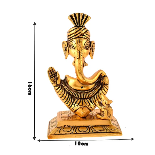 Aluminium_Traditional_Ganesha_With_Mouse_Decorative_Idol