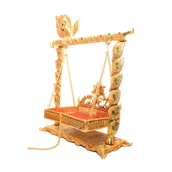 Gold_Tone_Religious_Peacock_Motif_Jhula_Swing