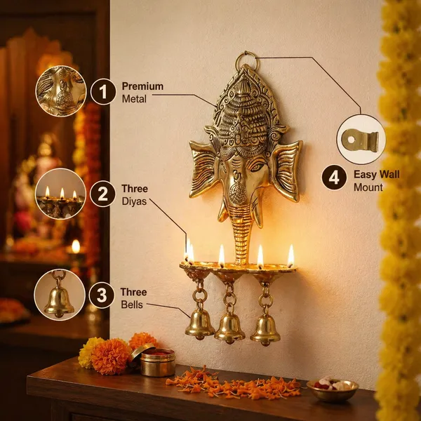 Metal_Traditional_Ganesha_Three_Diya_Wall_Hanging_Lamp