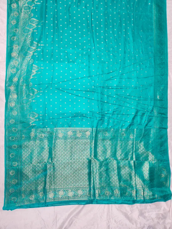Turquoise_Woven_Saree_For_Women